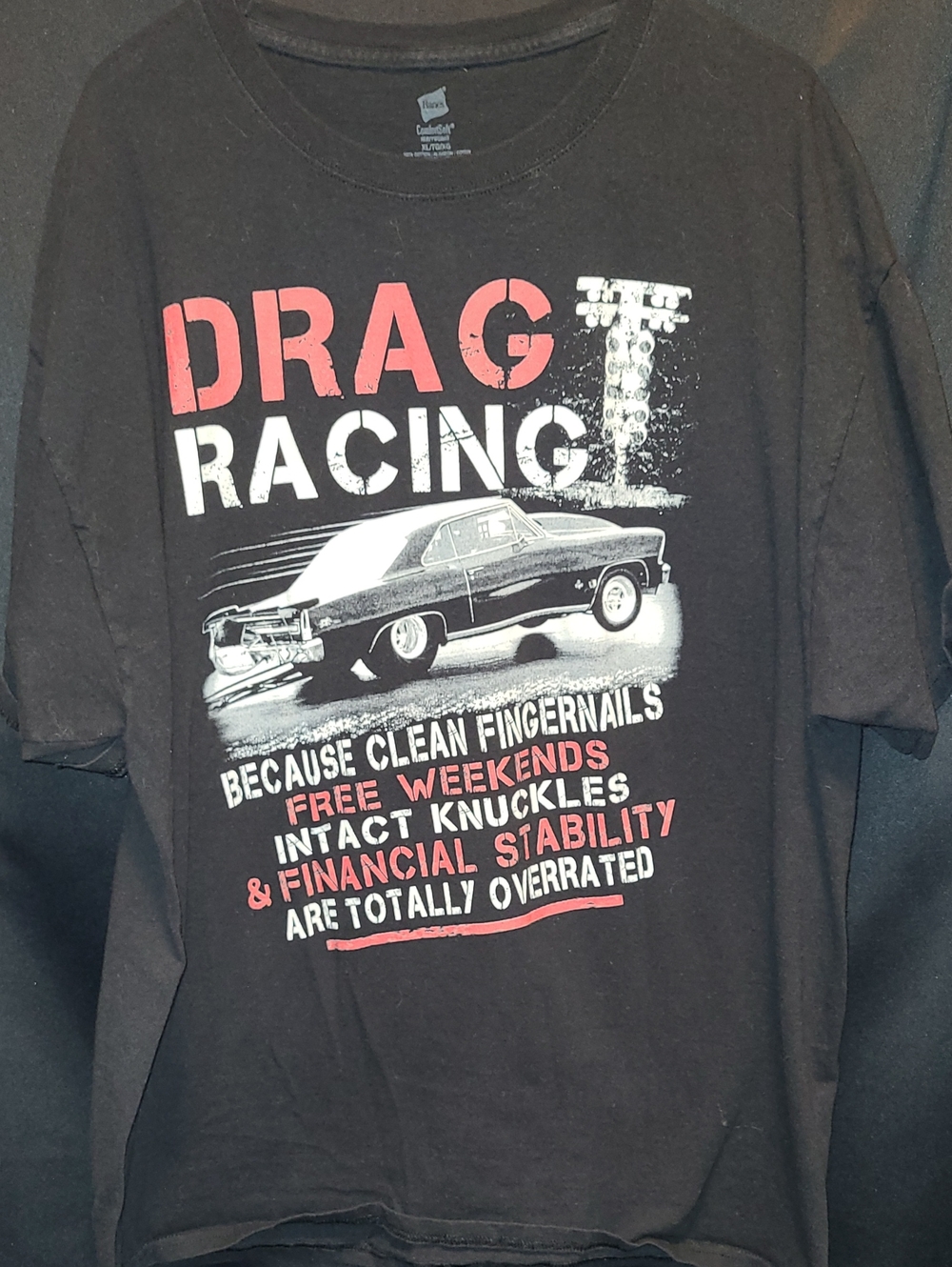 Drag Racing Graphic Tee - Black XL